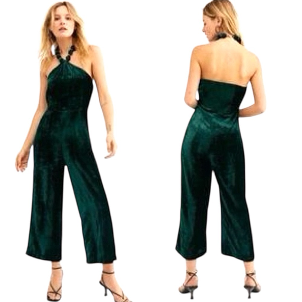NWT Samantha Pleet Free People Velvet Jumpsuit 8